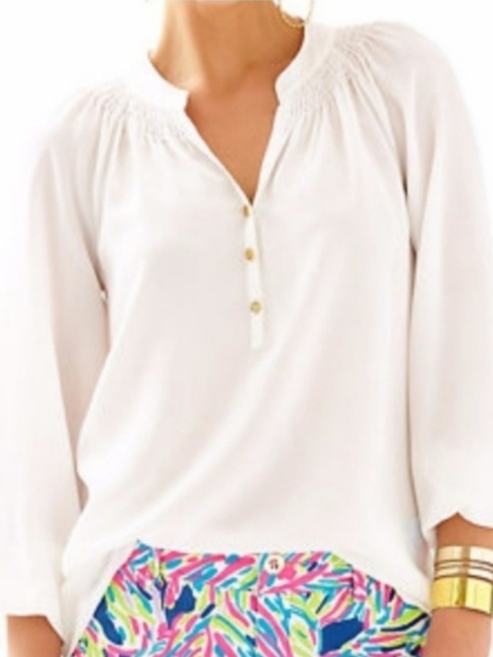 Lilly Pulitzer Silk Blouse Size XS